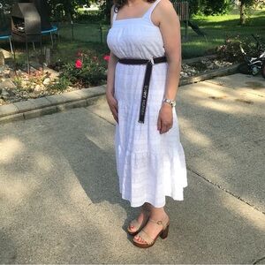 White Sleeveless Maxi Dress
